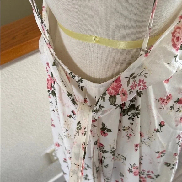Reformation Cream Dress with Pink and Green Florals - Picture 11 of 14
